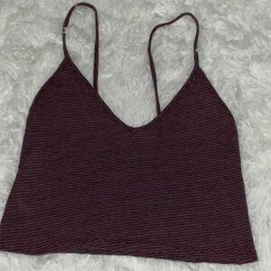 Brandy Melville Striped Cropped Tank Top